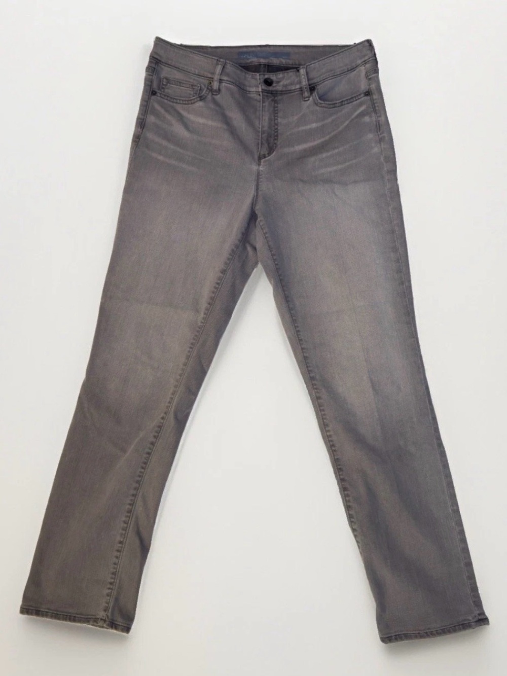 Women’s Gray Straight-Leg Jeans lands end brand size 12